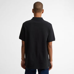 Barbour Regular Fit Tartan Pique Polo Shirt Black / Classic