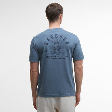Barbour Relaxed Souter T-Shirt Bluestone - Parasol Store