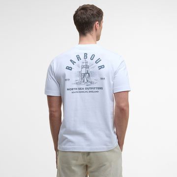 Barbour Relaxed Souter T-Shirt White - Parasol Store