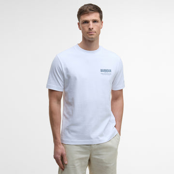 Barbour Relaxed Souter T-Shirt White - Parasol Store
