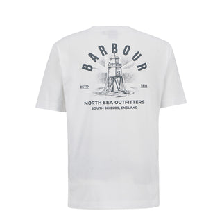 Barbour Relaxed Souter T-Shirt White - Parasol Store
