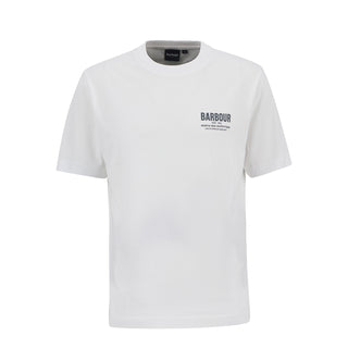 Barbour Relaxed Souter T-Shirt White - Parasol Store