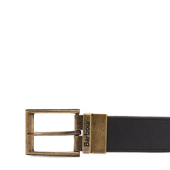 Barbour Reversible Tartan Leather Belt Black/Modern Tartan - Parasol Store