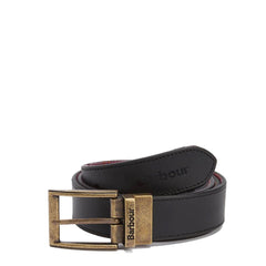 Barbour Reversible Tartan Leather Belt Black/Modern Tartan - Parasol Store
