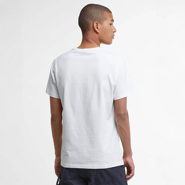Barbour Script Graphic T-Shirt Whisper White - Parasol Store