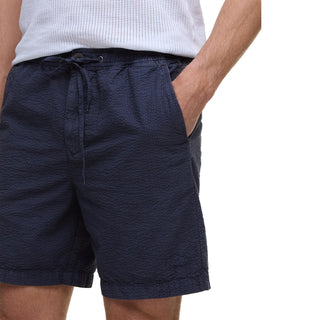 Barbour Seersucker Relaxed Short Navy - Parasol Store