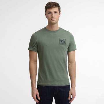 Barbour Setter Graphic Tailored T-Shirt Agave Green