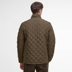 Barbour Shoveler Quilted Jacket Dark Olive - Parasol Store