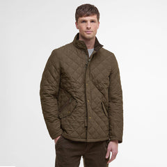 Barbour Shoveler Quilted Jacket Dark Olive - Parasol Store