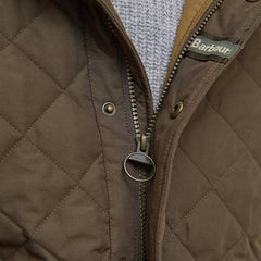 Barbour Shoveler Quilted Jacket Dark Olive - Parasol Store