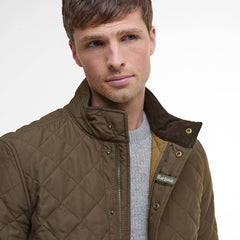 Barbour Shoveler Quilted Jacket Dark Olive - Parasol Store