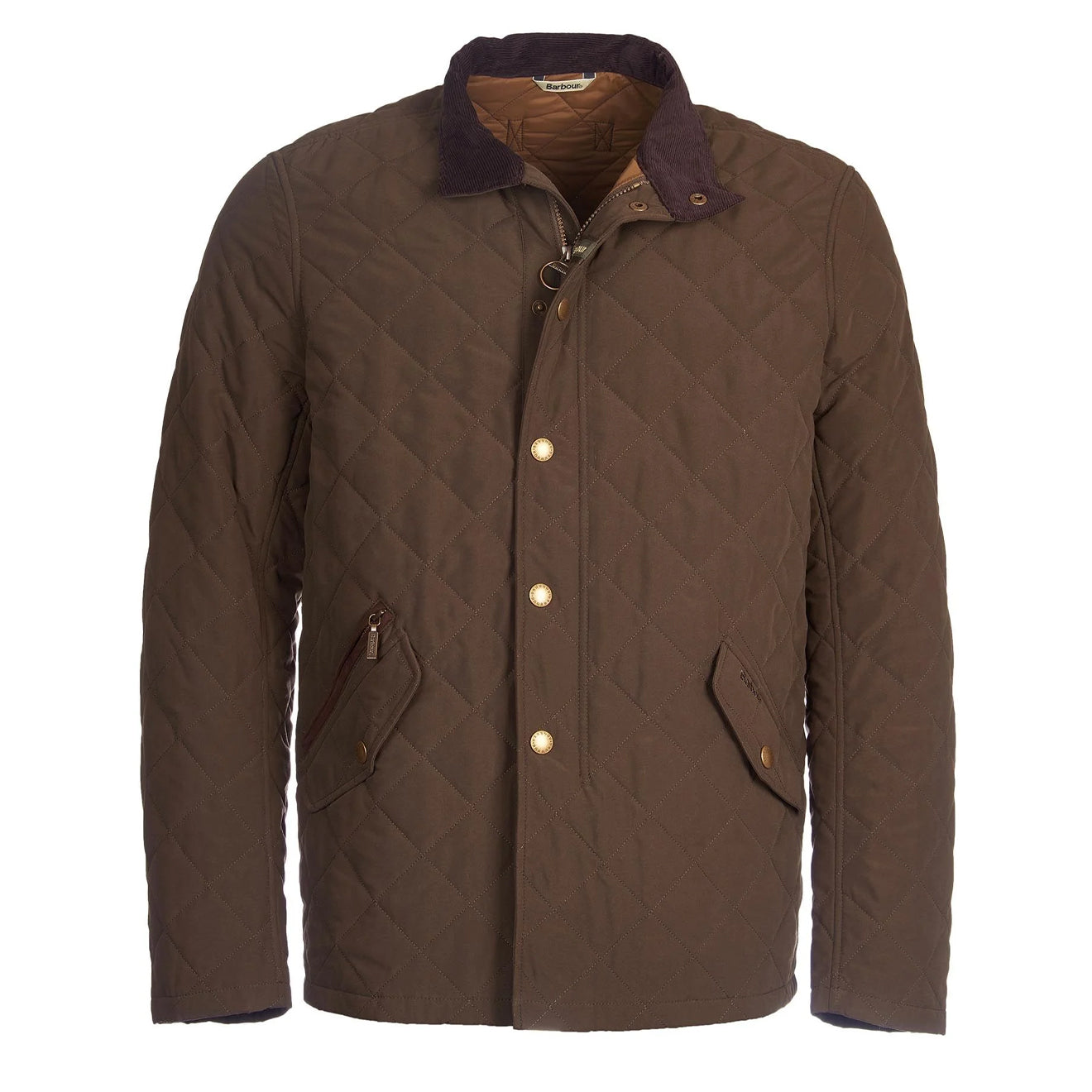 Barbour Shoveler Quilted Jacket Dark Olive - Parasol Store
