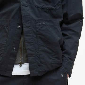 Barbour Silverbay Oversized Twill Overshirt Black - Parasol Store