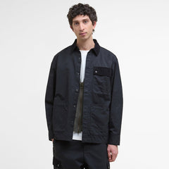 Barbour Silverbay Oversized Twill Overshirt Black - Parasol Store
