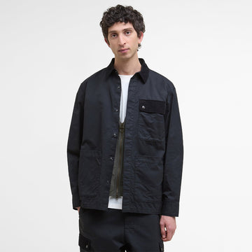 Barbour Silverbay Oversized Twill Overshirt Black - Parasol Store