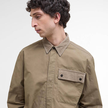 Barbour Silverbay Oversized Twill Overshirt British Khaki - Parasol Store