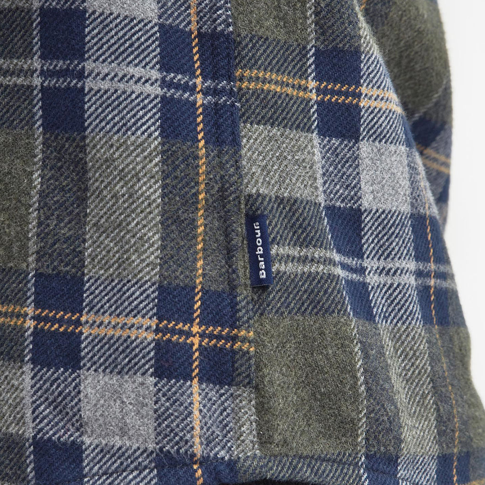 Barbour Snowcap Tailored Checked Shirt Olive Marl - Parasol Store