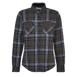 Barbour Snowcap Tailored Checked Shirt Olive Marl - Parasol Store