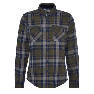 Barbour Snowcap Tailored Checked Shirt Olive Marl - Parasol Store