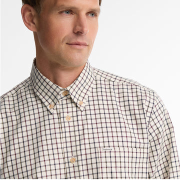Barbour Sporting Tattersall Regular Fit Shirt Dark Bordeaux