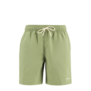 Barbour Staple Logo 7" Swim Short Laurel Green