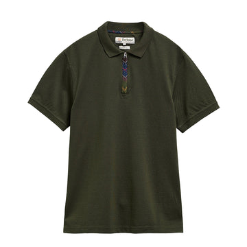Barbour Stately Zip Polo Shirt Sage