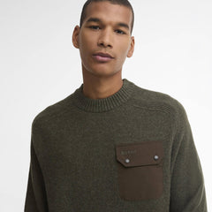Barbour Stockham Texture Crew Neck Sweater Beech