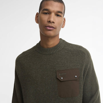 Barbour Stockham Texture Crew Neck Sweater Beech