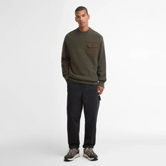 Barbour Stockham Texture Crew Neck Sweater Beech