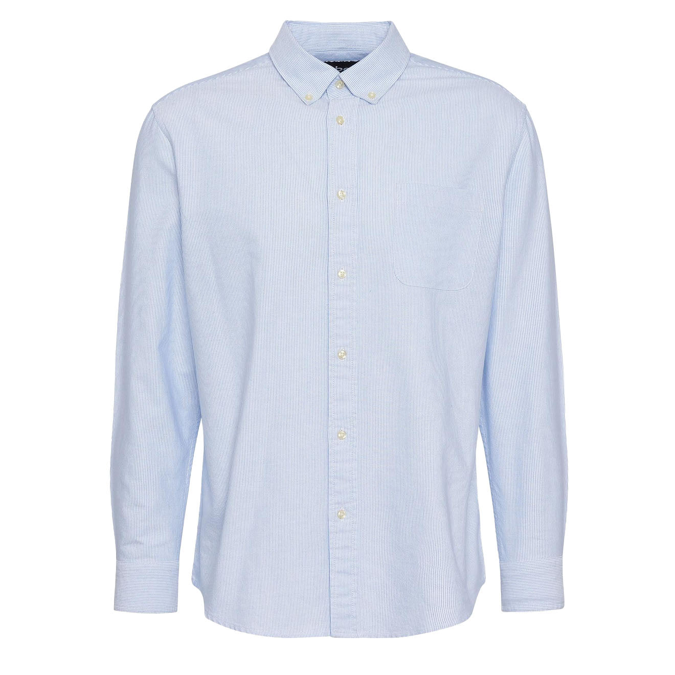 Barbour Striped Dunand Fit Oxford Shirt Sky Blue - Parasol Store