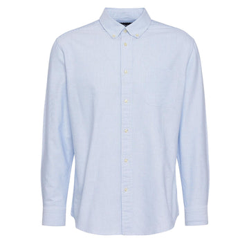 Barbour Striped Dunand Fit Oxford Shirt Sky Blue - Parasol Store
