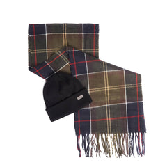 Barbour Swinton Beanie & Galingale Scarf Gift Set Classic - Parasol Store