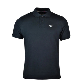 Barbour Tartan Cotton Pique Polo Shirt Black