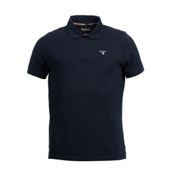 Barbour Tartan Cotton Pique Polo Shirt New Navy