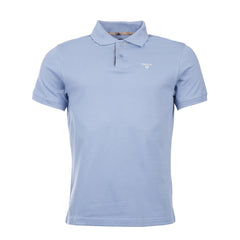 Barbour Tartan Cotton Pique Polo Shirt Sky Marl