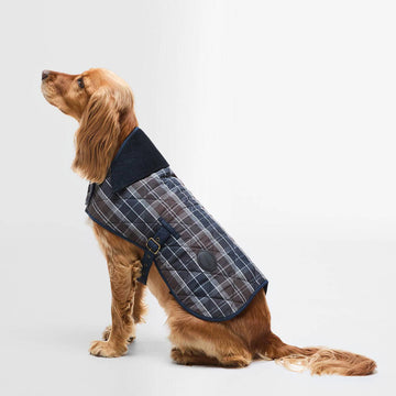 Barbour Tartan Dog Coat Midnight Oak - Parasol Store