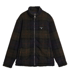 Barbour Tartan Fleece Zip Through Sweatshirt Shadow Classic Tartan