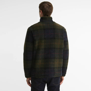 Barbour Tartan Fleece Zip Through Sweatshirt Shadow Classic Tartan