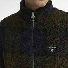 Barbour Tartan Fleece Zip Through Sweatshirt Shadow Classic Tartan