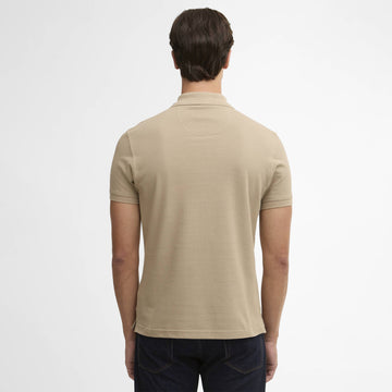Barbour Tartan Pique Polo Shirt Washed Stone / Dress