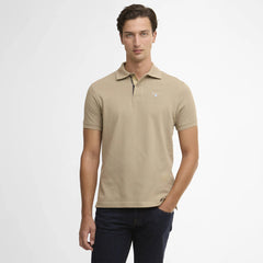 Barbour Tartan Pique Polo Shirt Washed Stone / Dress