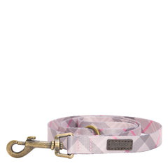 Barbour Tartan Printed Dog Lead Pink Tartan