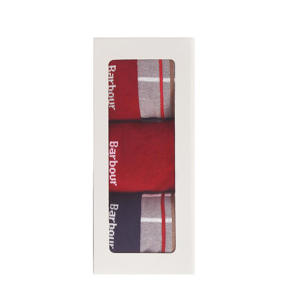 Barbour Tartan Socks Gift Box Blue Granite - Parasol Store