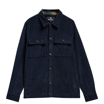 Barbour Tartan Trimmed Cord Overshirt Navy