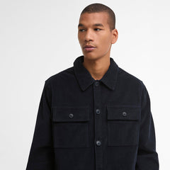 Barbour Tartan Trimmed Cord Overshirt Navy