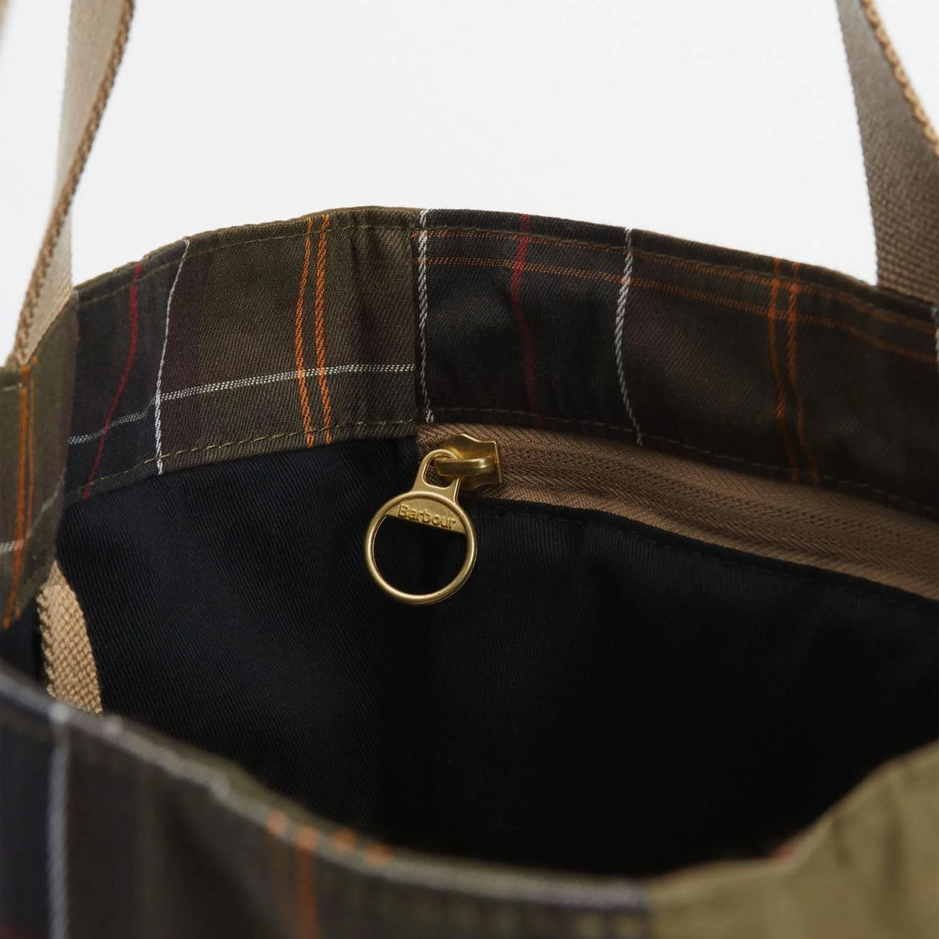 Barbour Transport Patchwork Tote Bag Dusky Green - Parasol Store