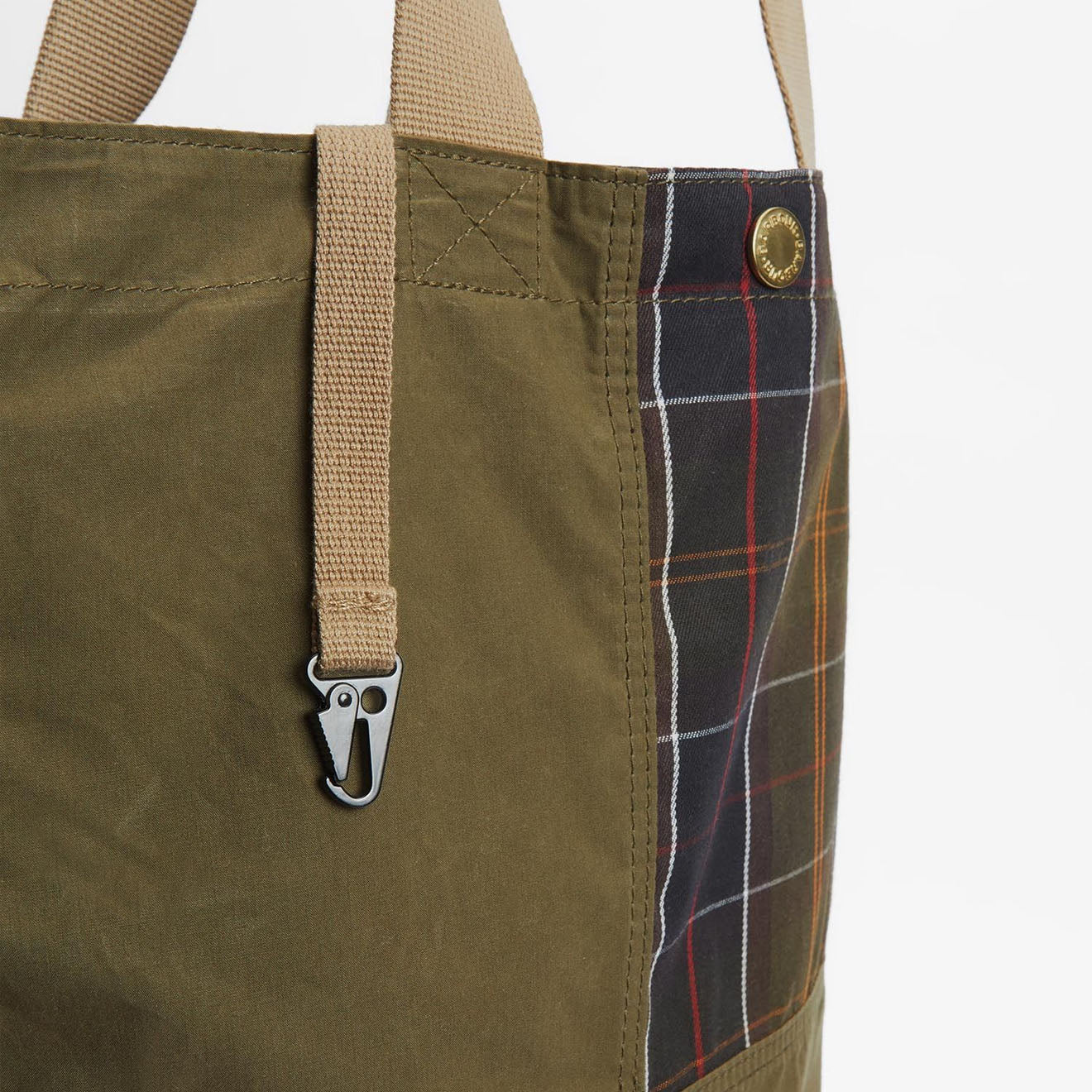 Barbour Transport Patchwork Tote Bag Dusky Green - Parasol Store