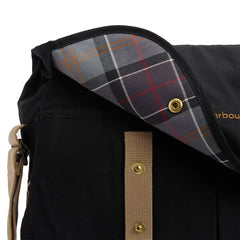 Barbour Transport Riever Crossbody Bag Black/Modern Tartan - Parasol Store