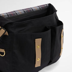 Barbour Transport Riever Crossbody Bag Black/Modern Tartan - Parasol Store