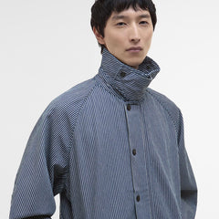 Barbour Transport Stripe Casual Jacket Indigo Stripe - Parasol Store